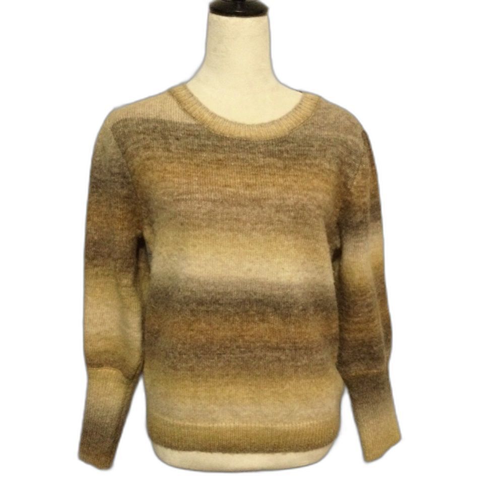 Molly Bracken Sweater Women’s Small Colors Brown Ombré Knit Wool Blend